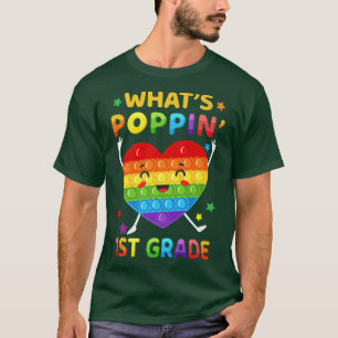 Wat is Poppin 1st graad terug naar school Pop het T-shirt