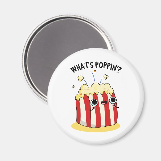 Wat is Poppin Funny Popcorn Pun Magneet (Voorkant / Achterkant)