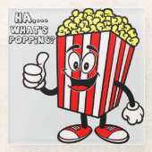 Wat is Popping? Glazen onderzetter (Voorkant)
