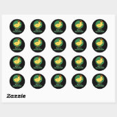 Wat is Quackalackin Funny Duck Pun Dark BG Ronde Sticker (Vel)
