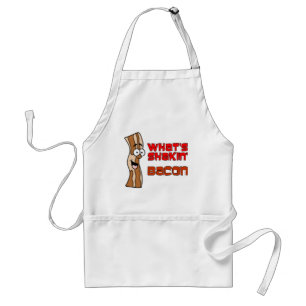 Wat is Shakin Bacon Cartoon Apron Standaard Schort