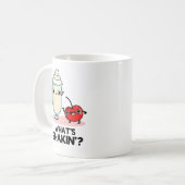 Wat is Shakin Funny Cherry Milkshake Pun Koffiemok (Voorkant links)