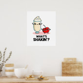 Wat is Shakin Funny Cherry Milkshake Pun Poster (Keuken)