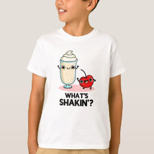 Wat is Shakin Funny Cherry Milkshake Pun T-shirt