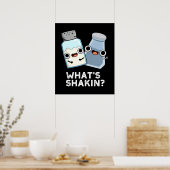 Wat is Shakin Salt En Pepper Shaker Pun Dark BG Poster (Keuken)