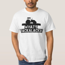 Wat is Trackalackin Funny Tractor Farming Country? T-shirt