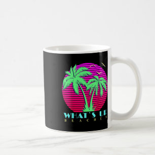 Wat is Up Stranden jaren 80 Palmbomen Zomer Zonson Koffiemok