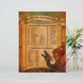 Wat is uw afdrukbare naam voor draak (Staand voorkant)