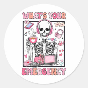 Wat is uw Valentijnsdag-noodoproep 911-dispatcher Ronde Sticker