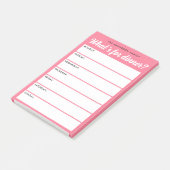 Wat is voor diner roze weekplanner post-it® notes (Schuin)
