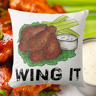 WAT IT BBQ Buffalo NY Spicy Chicken Wings Food Kussen