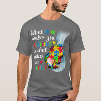 Wat je anders maakt, maakt je mooie autis t-shirt