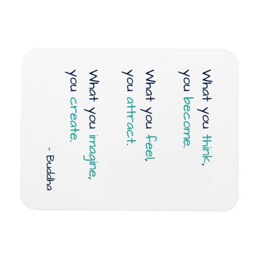 Wat je denkt dat je een witte Inspirerend prijsopg Magneet (Horizontaal)