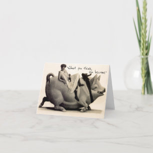 Wat je denkt dat je leuk antiek afbeelding wordt kaart