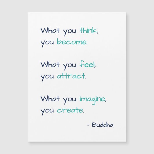 Wat je denkt dat je wordt Inspirerend quote Kaart (Voorkant)