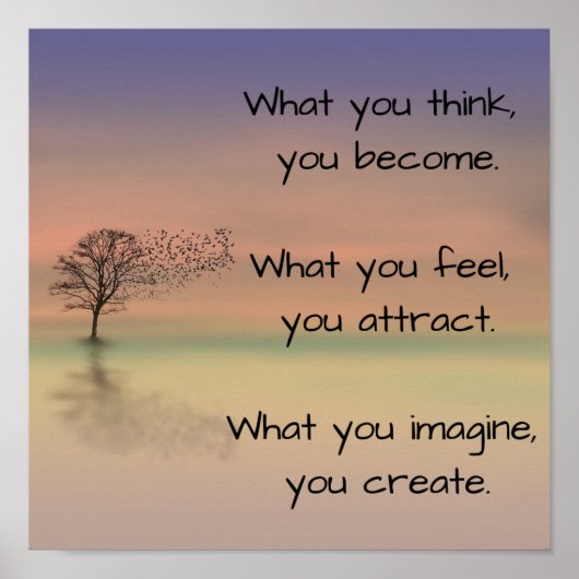 "Wat je denkt, je wordt..." Poster (Voorkant)