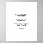 Wat je denkt te worden, Boeddha citaat Poster (Voorkant)