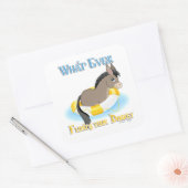 Wat je Donkey ook drijft Vierkante Sticker (Envelop)