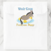 Wat je Donkey ook drijft Vierkante Sticker (Tas)