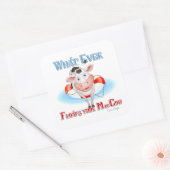 Wat je Koe ook drijft Vierkante Sticker (Envelop)