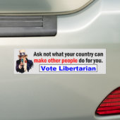 Wat je land kan doen bumpersticker (Op auto)
