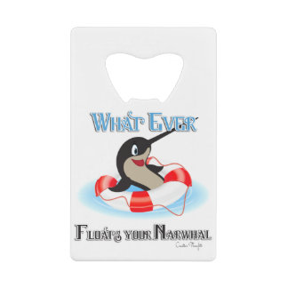 Wat je Narwhal-thema ook drijft Kredietkaart Flessenopener