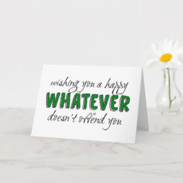 Wat je niet aanbiedt, politiek correct kaart