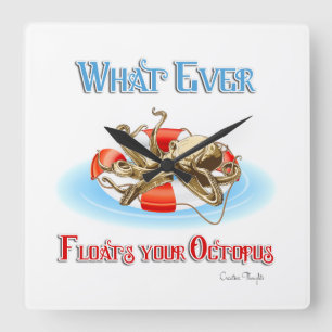Wat je Octopus ook drijft Vierkante Klok