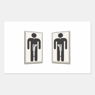 Wat je ook aanzet op de mannelijke lichtschakelaar rechthoekige sticker