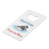 Wat je ook drijft? kredietkaart flessenopener (Achterkant Gekanteld)