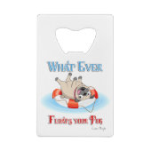 Wat je ook drijft kredietkaart flessenopener (Achterkant)