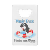 Wat je ook drijft? kredietkaart flessenopener (Achterkant)