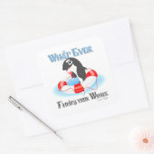 Wat je ook drijft? vierkante sticker (Envelop)