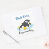 Wat je Orca-walvis ook drijft Vierkante Sticker (Envelop)