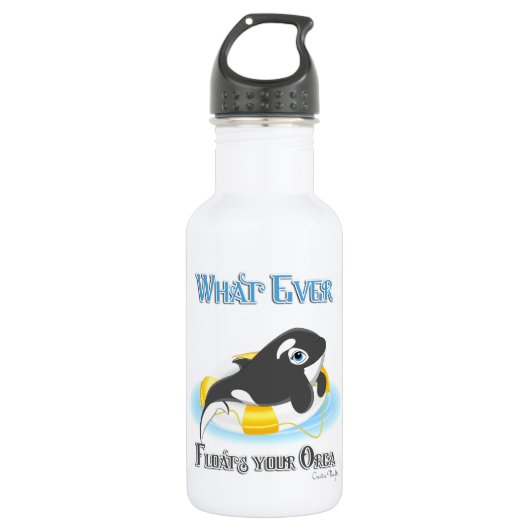 Wat je Orca-walvis ook drijft Waterfles (Voorkant)