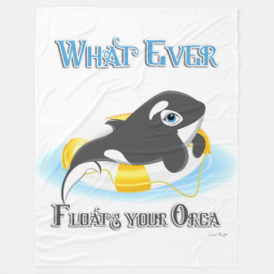 Wat je Orca Whale ook drijft Fleece Deken