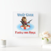 Wat je paard ook drijft vierkante klok (Huis)