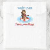 Wat je paard ook drijft vierkante sticker (Tas)