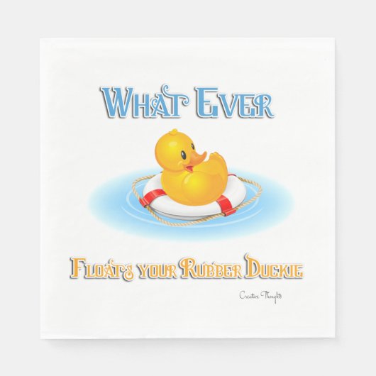 Wat je Rubber Duckie ook drijft Servetten (Voorkant)