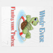Wat je schildpad ook drijft fleece deken (Voorkant (Horizontaal))
