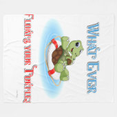 Wat je schildpadden ook drijft fleece deken (Voorkant (Horizontaal))