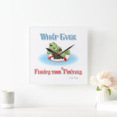 Wat je schildpadden ook drijft vierkante klok (Huis)