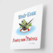 Wat je schildpadden ook drijft vierkante klok (Hoek)