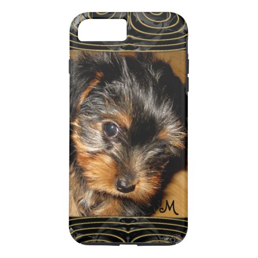 Wat je verbergt Monogram Cool Yorkie Case-Mate iPhone Case (Achterkant)
