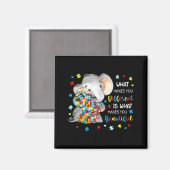 Wat Jou Anders Maakt Mooie Olifant Autisme Magneet (Voorkant / Achterkant)