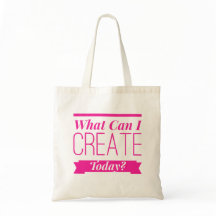 Wat kan ik vandaag Creëer - Tas in roze letters