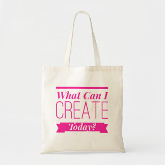 Wat kan ik vandaag Creëer - Tas in roze letters
