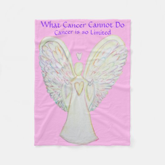 Wat kanker niet kan doen, aangepaste engels chemo fleece deken (Voorkant)
