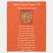 Wat kanker niet kan doen, aangepaste engels chemo fleece deken (Voorkant)