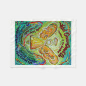 Wat kanker niet kan doen, aangepaste engels chemo fleece deken (Voorkant (Horizontaal))